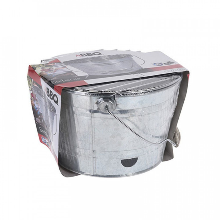 BARBECUE PORTABLE EN ZINC, MODÈLE TONNEAU, Ø27 cm