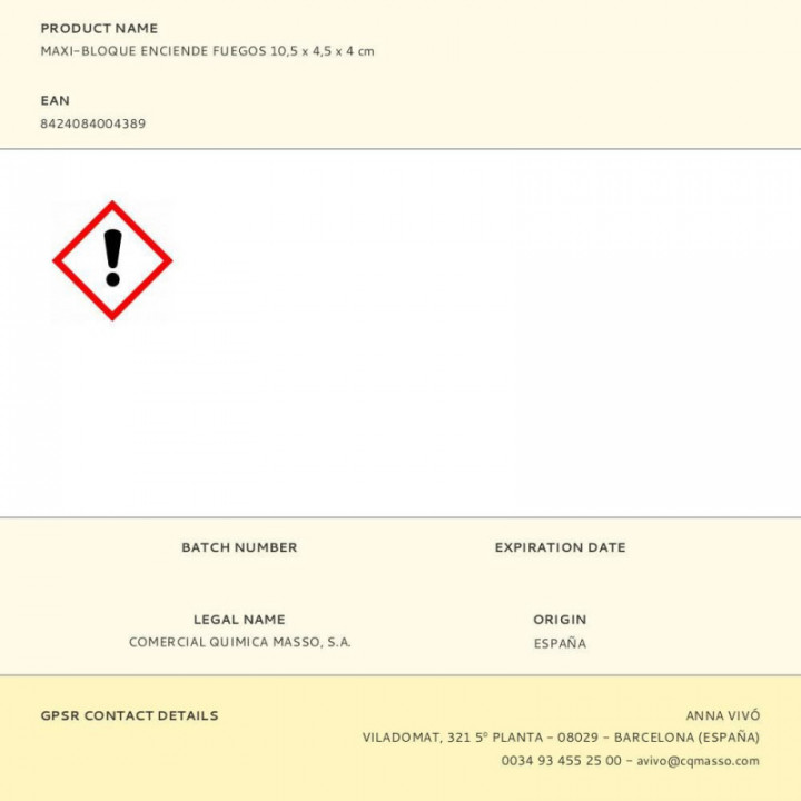 ALLUME-FEU MAXI-BLOCK, 10,5 x 4,5 x 4 cm
