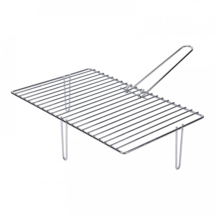 GRILLE DE CHEMINÉE À TROIS PIEDS, 46,6 x 28 cm