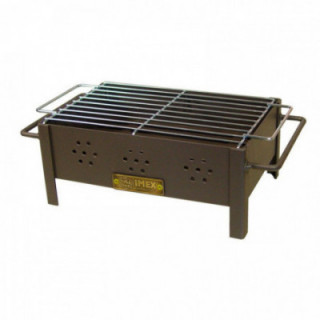 BARBECUE DE TABLE AVEC GRILLE ZINGUÉE, 31 x 21 x 14 cm