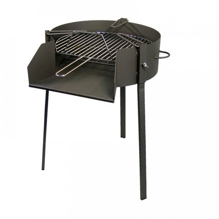 BARBECUE ROND AVEC SUPPORT POUR POÊLE À PAELLA, Ø50 x 75 cm