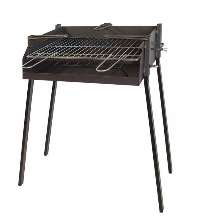 BARBECUE CARRÉ AVEC SUPPORT POUR POÊLE À PAELLA, 50 x 40 x 7