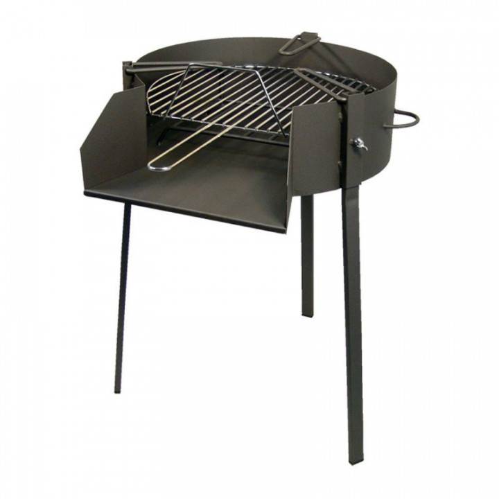 BARBECUE ROND AVEC SUPPORT POUR POÊLE À PAELLA, Ø60 x 75 cm
