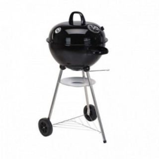 BARBECUE À CHARBON AVEC COUVERCLE ET ROUES, Ø47 x 90 cm