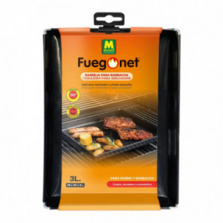 PLATEAU DE CUISSON RÉUTILISABLE POUR BARBECUE 34 x 29 x 3 cm