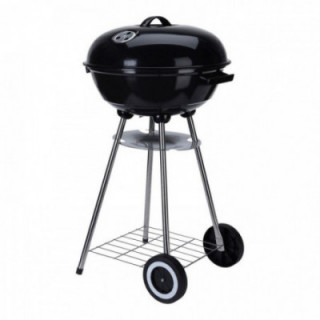 BARBECUE À CHARBON SUR PIED AVEC COUVERCLE ET ROUES, Ø46 x 8
