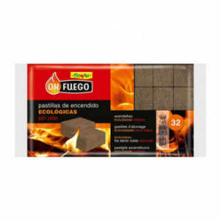 OKFUEGO PASTILLES ÉCOLOGIQUES POUR BRIQUET 32 PIÈCES
