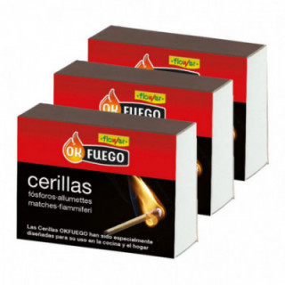 OKFUEGO ALLUMETTES DE CUISINE 100 pièces x 3 BOÎTES
