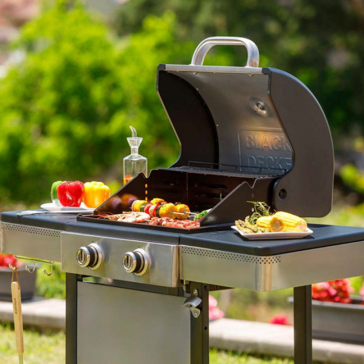 BARBECUE À GAZ BXOG7200E AVEC 2 BRÛLEURS, 116 x 58 x 118,5 c
