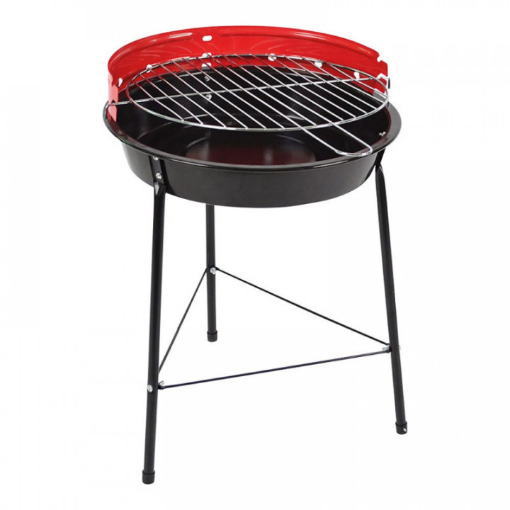 BARBECUE AU CHARBON 3 PIEDS, NOIR ET ROUGE, Ø33 x 44,5 cm