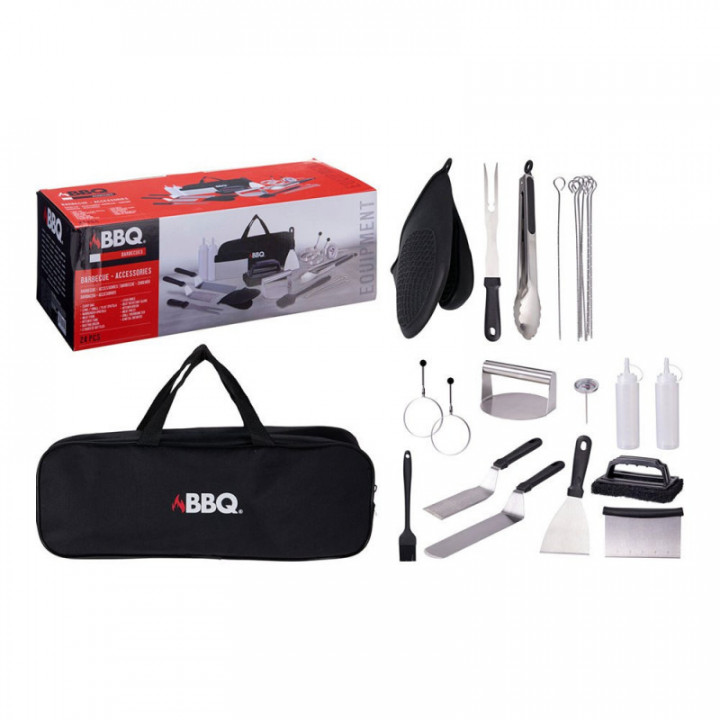 LOT D'ACCESSOIRES POUR BARBECUE, 24 pièces