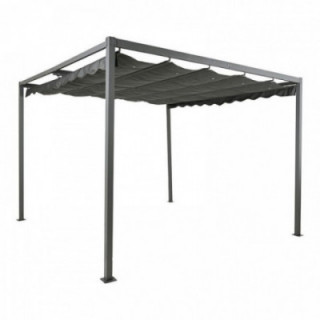 PERGOLA D'EXTÉRIEUR COULEUR ANTHRACITE 3 x 3 x 2,20 m