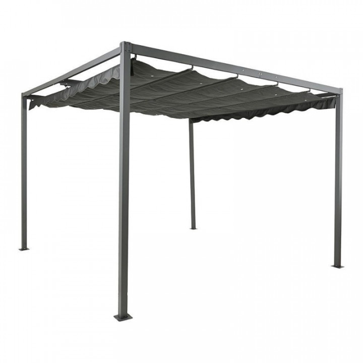 PERGOLA D'EXTÉRIEUR COULEUR ANTHRACITE 3 x 3 x 2,20 m