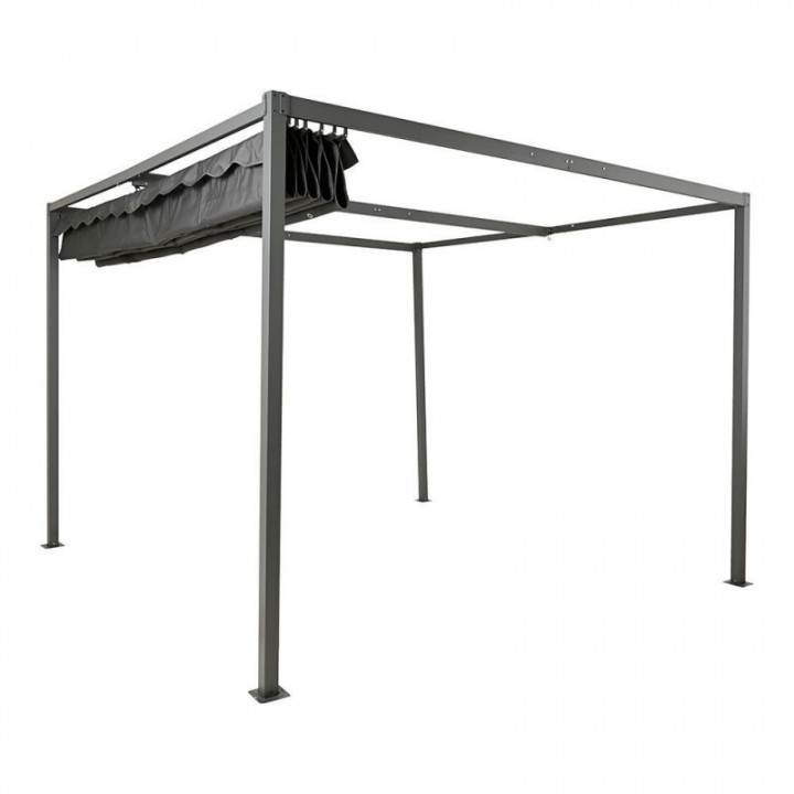 PERGOLA D'EXTÉRIEUR COULEUR ANTHRACITE 3 x 3 x 2,20 m