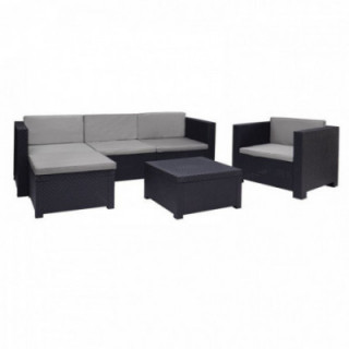 ENSEMBLE DE JARDIN MANHATTAN GRAPHITE 3 PIÈCES ANTHRACITE +