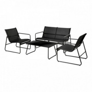 ENSEMBLE DE JARDIN NOIR 4 PIÈCES