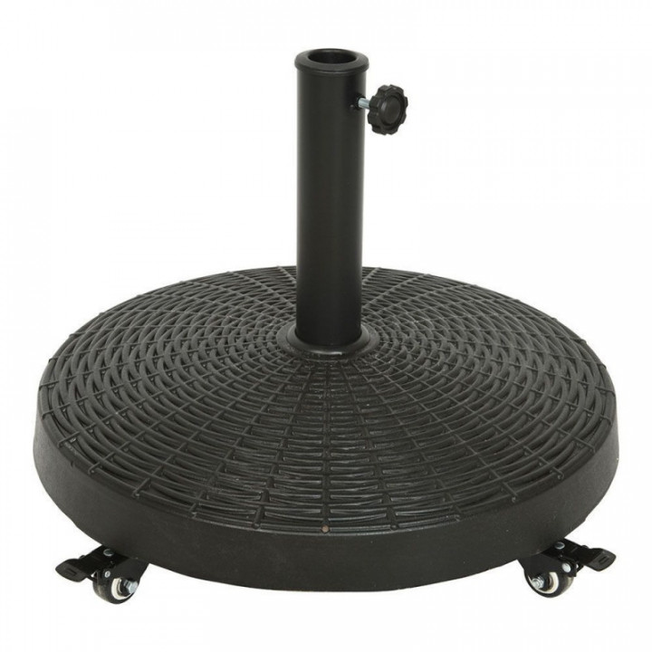 BASE DE PARASOL AVEC ROUES COULEUR NOIR Ø52 cm