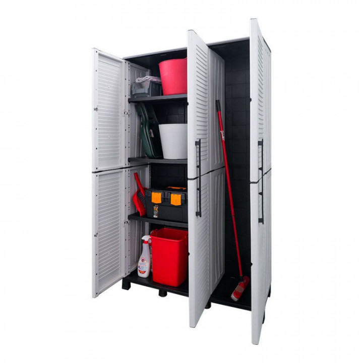 ARMOIRE HAUTE EN POLYPROPYLÈNE, LIGNE FAMILY, ÉTAGÈRES + POR