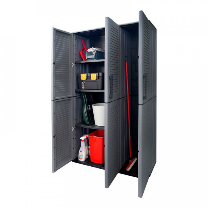 ARMOIRE HAUTE EN POLYPROPYLÈNE, LIGNE EASY, ÉTAGÈRES + PORTE