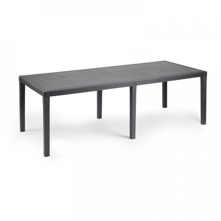 TABLE EXTENSIBLE QUEEN, COULEUR ANTHRACITE, POUR L'EXTÉRIEUR