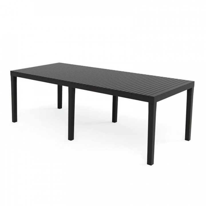 TABLE EXTENSIBLE INDO, COULEUR ANTHRACITE, POUR USAGE EXTÉRI