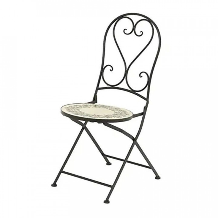 CHAISE MÉTALLIQUE/MOSAÏQUE PLIABLE ATENAS COULEUR NOIRE POUR