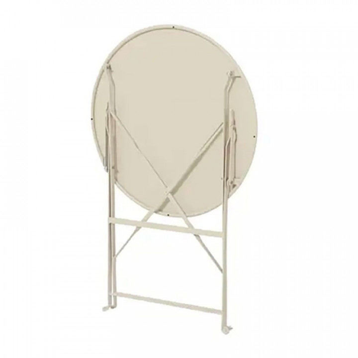 ENSEMBLE TABLE ET 2 CHAISES HELSINGBORG, PLIABLES, EN ACIER,