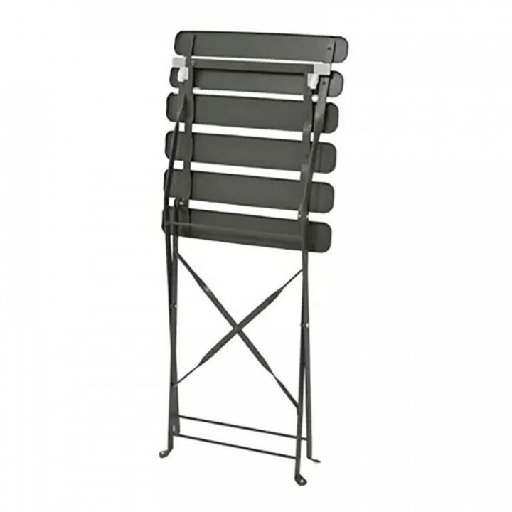 ENSEMBLE TABLE ET 2 CHAISES HELSINGBORG, PLIABLES, EN ACIER,