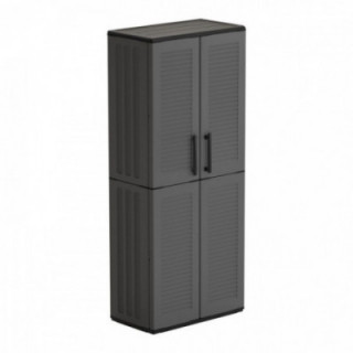 ARMOIRE HAUTE EN POLYPROPYLÈNE, LIGNE EASY, GRIS FONCÉ, 68 x