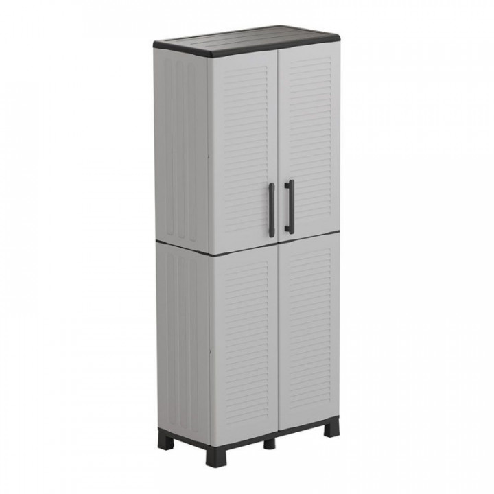 ARMOIRE HAUTE EN POLYPROPYLÈNE, LIGNE FAMILY, GRIS CLAIR, 68