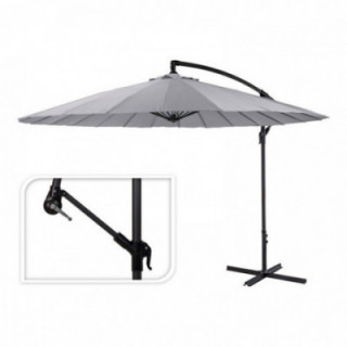 PARASOL EXCENTRIQUE GRIS 180 gr/m² HAUTEUR MAXIMALE 3 m Ø300