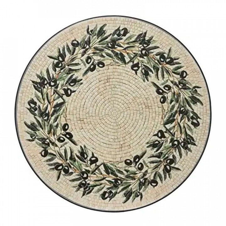 TABLE MÉTALLIQUE/MOSAÏQUE PLIABLE ATENAS COULEUR NOIRE POUR