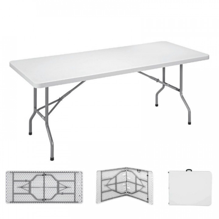 TABLE PLIANTE 180 x 74 x 74 cm TUBE Ø22 x 1.0 mm