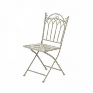 CHAISE DE BISTROT PLIANTE MARRAKECH EN MÉTAL/MOSAÏQUE POUR L