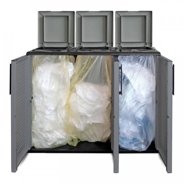 ARMOIRE BASSE EN POLYPROPYLÈNE, LIGNE ECO EASY, TRI SÉLECTIF