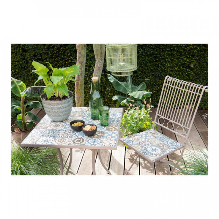 CHAISE DE BISTROT PLIANTE EN MÉTAL/MOSAÏQUE, MARRON, POUR US