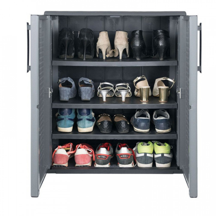 ARMOIRE BASSE EN POLYPROPYLÈNE POUR CHAUSSURES, LIGNE EASY,