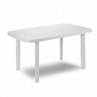 TABLE OVALE EN FORME DE PHARE, BLANCHE, POUR USAGE EXTÉRIEUR
