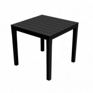 TABLE CARRÉE BALI, COULEUR ANTHRACITE, POUR USAGE EXTÉRIEUR,