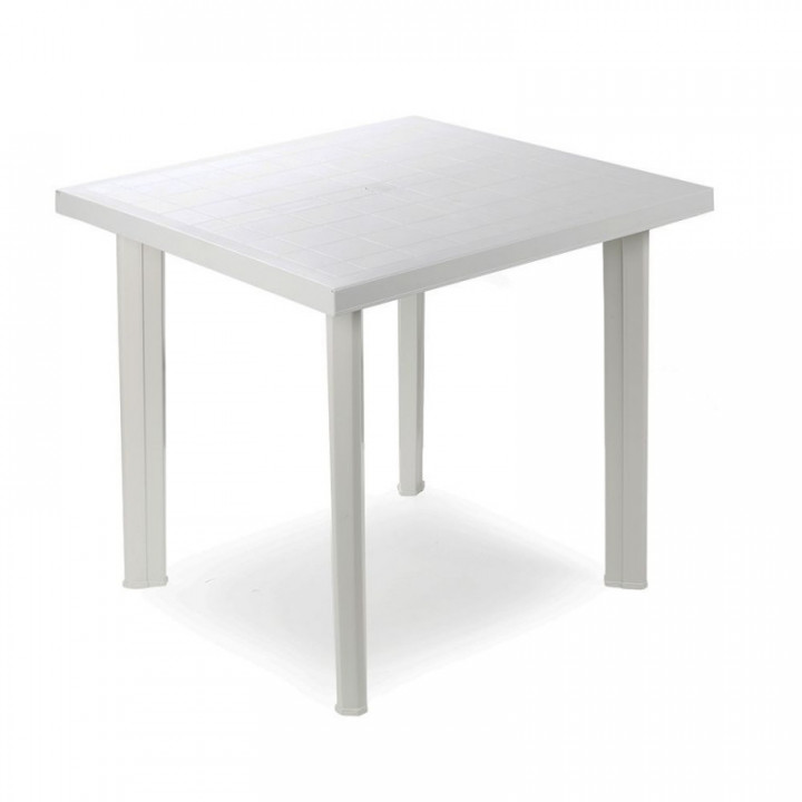 TABLE CARRÉE FIOCCO, BLANCHE, POUR USAGE EXTÉRIEUR, 80 x 75
