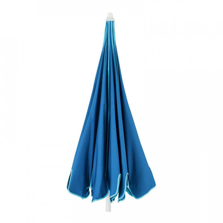 PARASOL DE JARDIN, BLEU AVEC BORDURE VERT D'EAU, Ø195 x 215