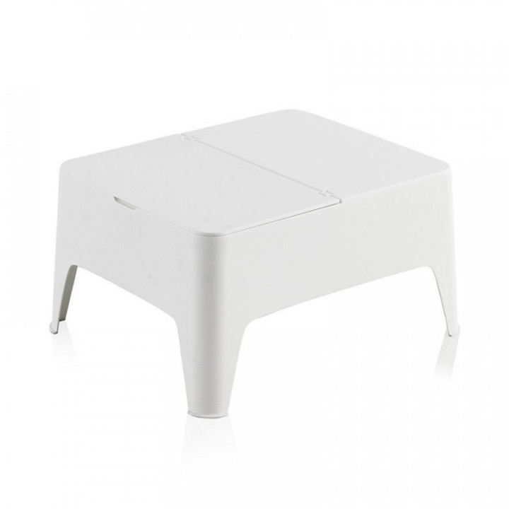 TABLE D'APPOINT ALASKA, BLANCHE, POUR USAGE EXTÉRIEUR, 58 x