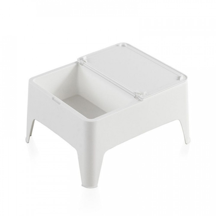 TABLE D'APPOINT ALASKA, BLANCHE, POUR USAGE EXTÉRIEUR, 58 x