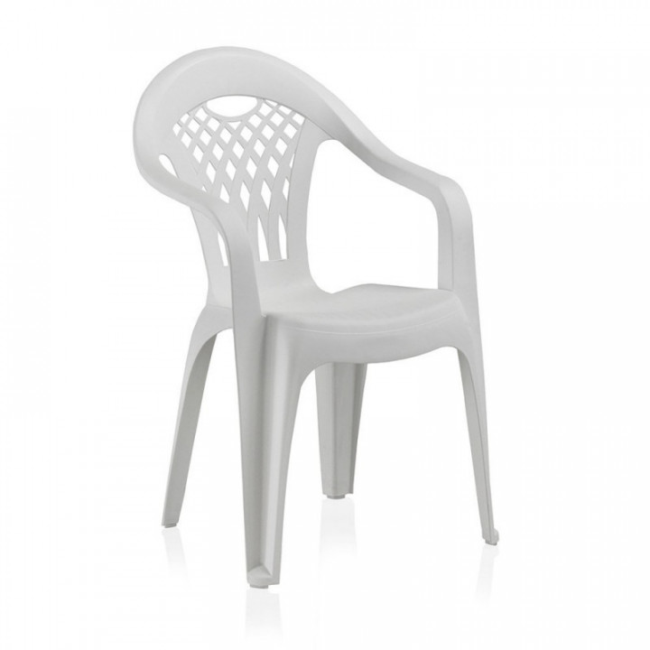CHAISE EMPILABLE CANCÚN, BLANCHE, 54 x 58 x 86 cm