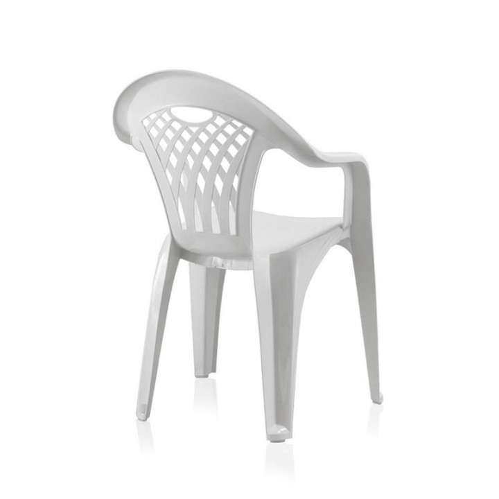 CHAISE EMPILABLE CANCÚN, BLANCHE, 54 x 58 x 86 cm