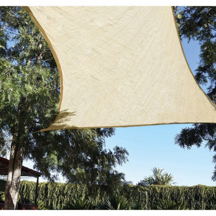 VOILE DE STORE RECTANGULAIRE EN BEIGE 3 x 4 m
