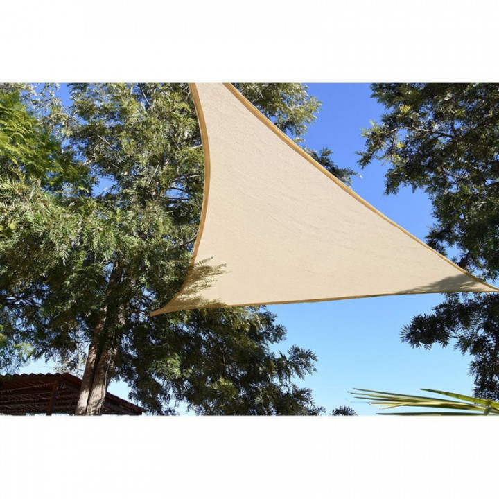 VOILE DE STORE TRIANGULAIRE EN BEIGE 5 x 5 x 5 m
