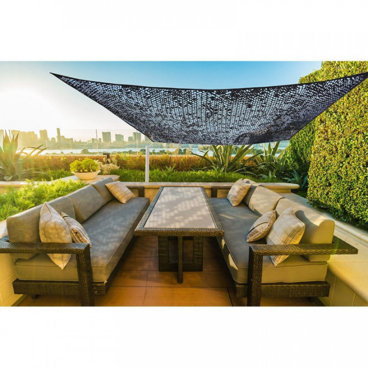 AUVENT CAMOUFLAGE RÉVERSIBLE NOIR 3 x 4 m