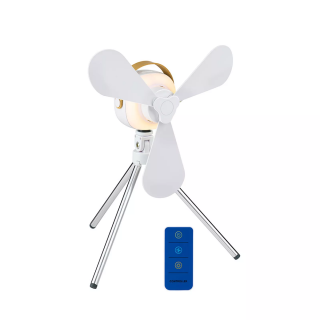 VENTILATEUR DE TABLE, RECHARGEABLE PAR USB, 3 PALES, 4 VITESSES, AVEC TÉLÉCOMMANDE