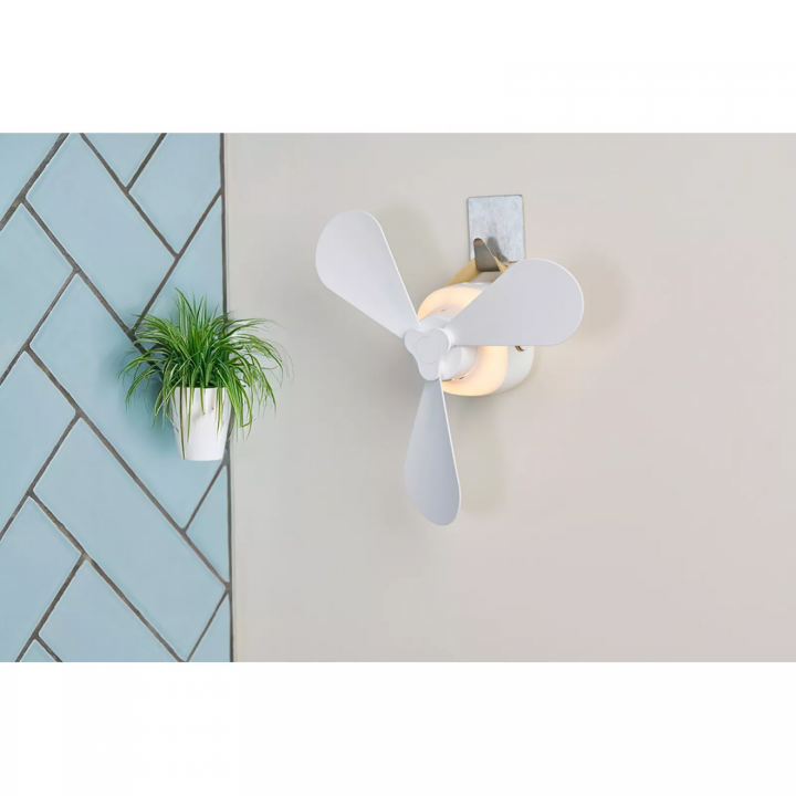 VENTILATEUR DE TABLE, RECHARGEABLE PAR USB, 3 PALES, 4 VITESSES, AVEC TÉLÉCOMMANDE